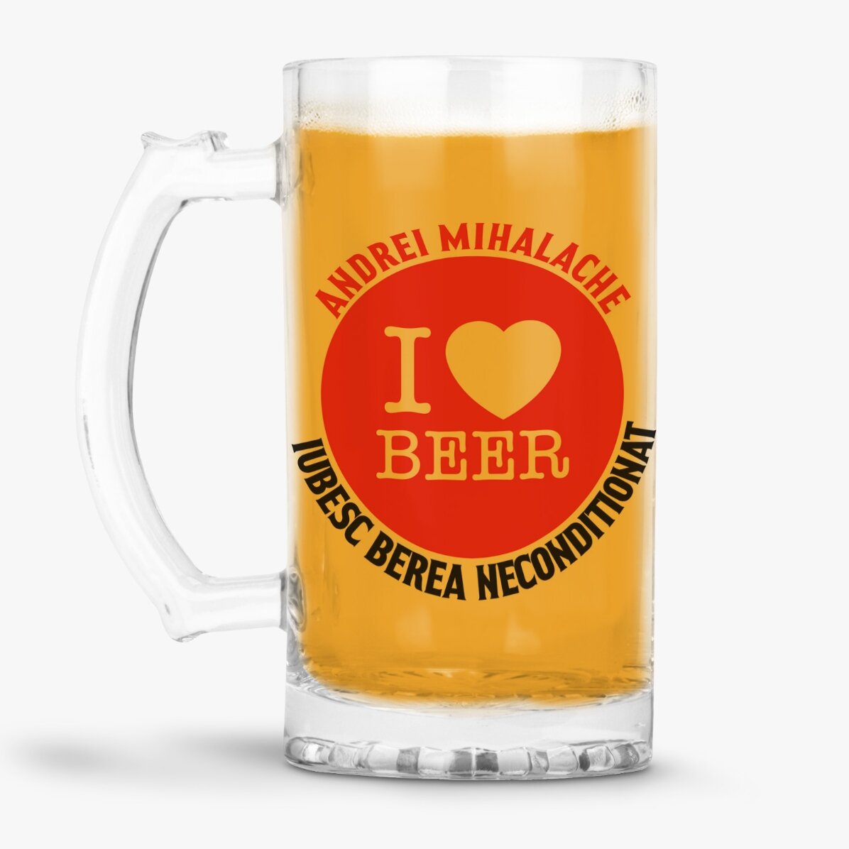 Chope à bière personnalisée avec l