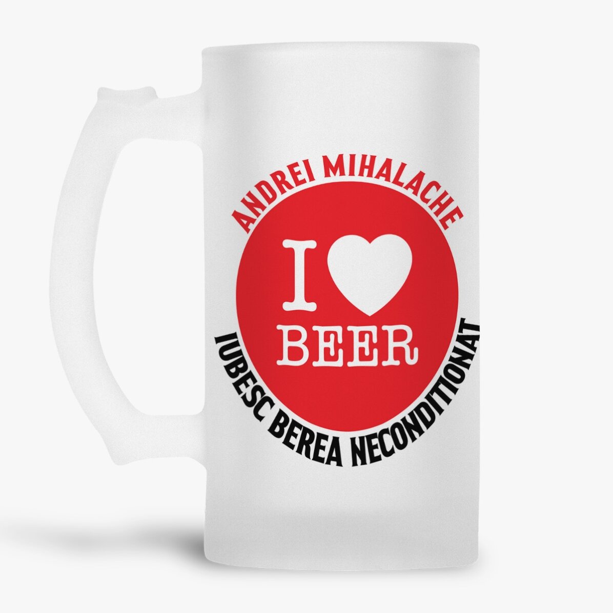 Chope à bière personnalisée avec l