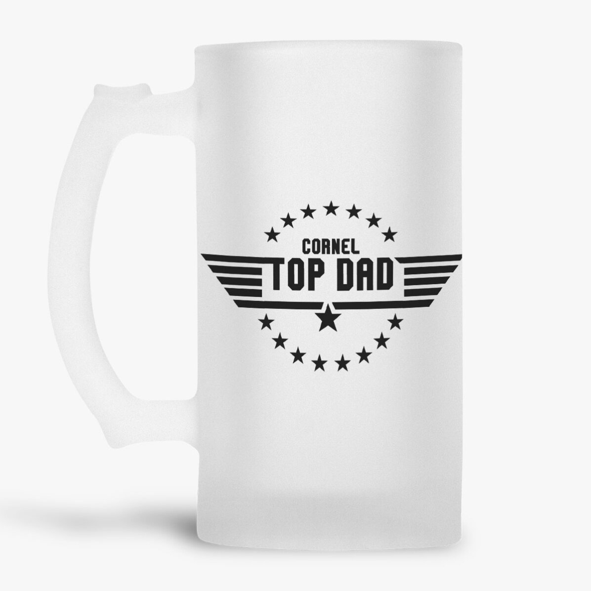 Chope à bière personnalisée avec inscription - Top Dad
