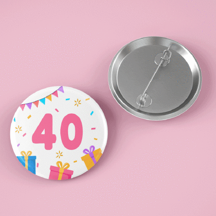 Badge personnalisé avec message - Anniversaire
