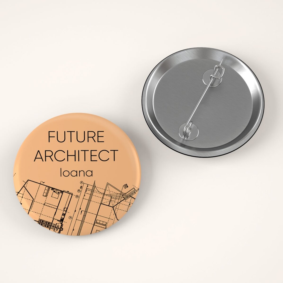 Badge personnalisé avec message - Architecte