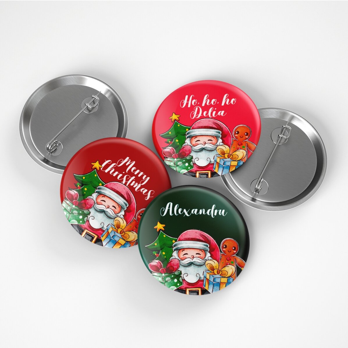 Badge personnalisé avec texte - Noël