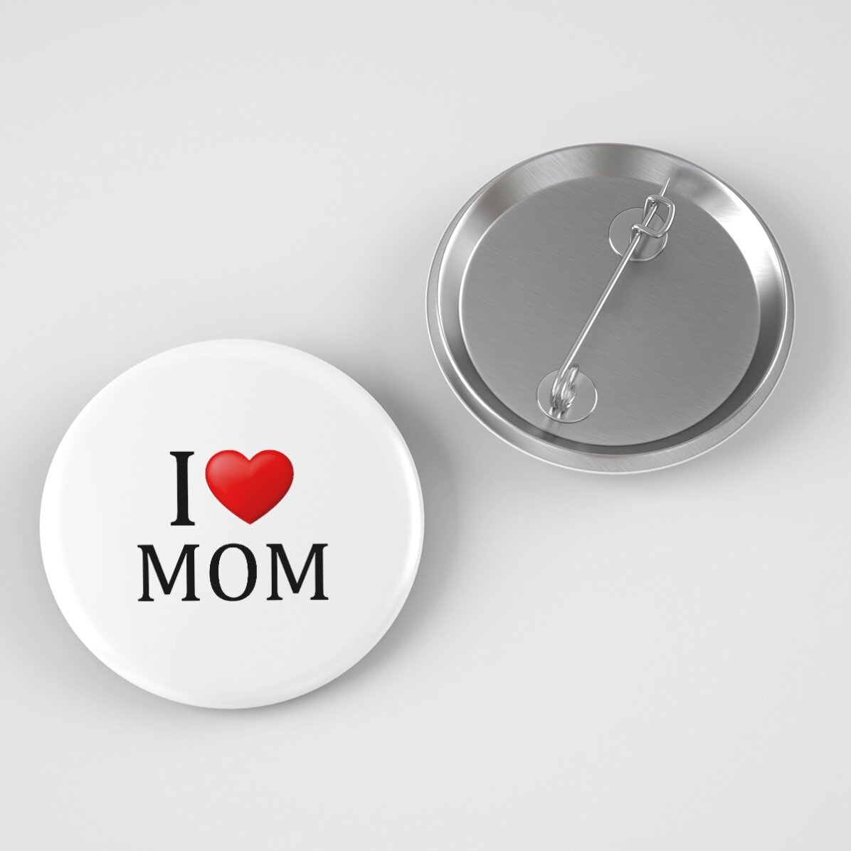 Badge personnalisé avec inscription - I heart