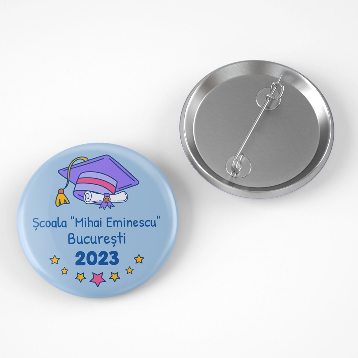 Insigne personnalisé avec un message pour la remise des diplômes des enfants