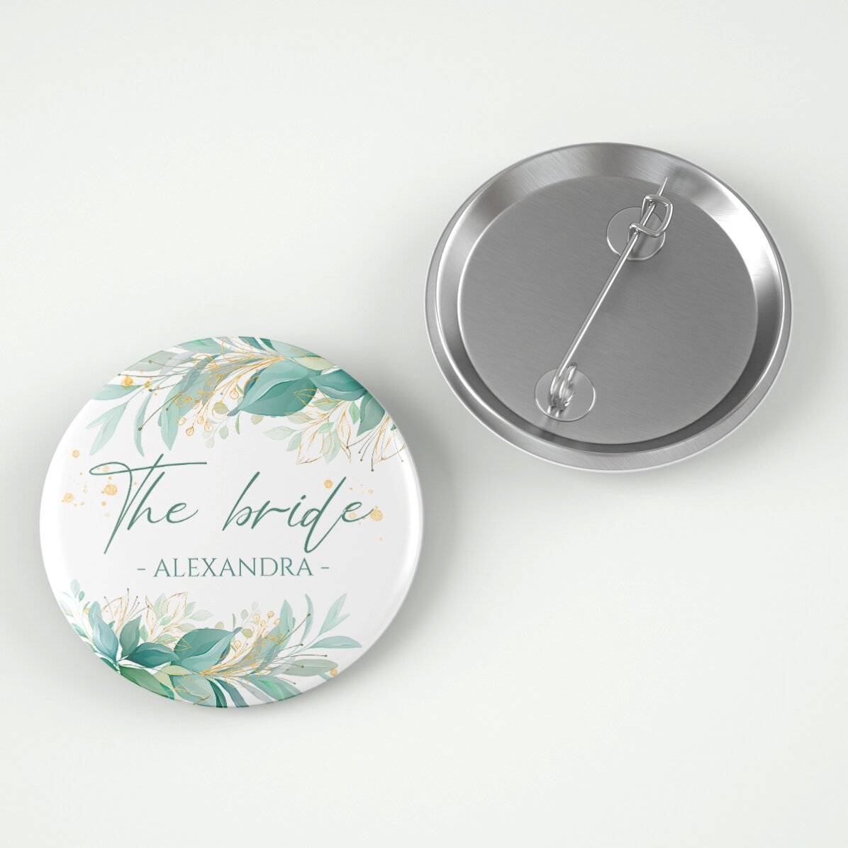 Badge personnalisé avec inscription pour la mariée et les demoiselles d