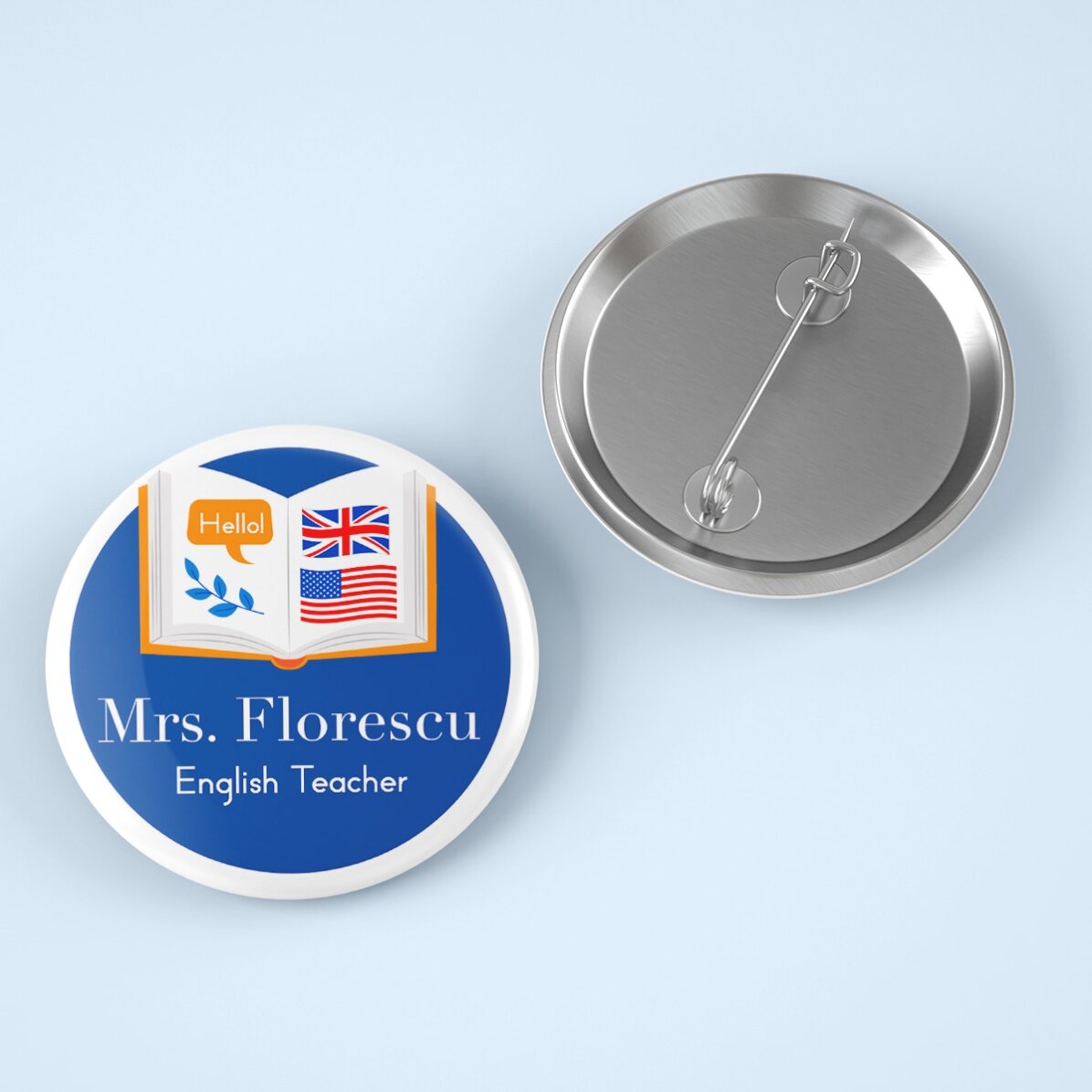 Badge personnalisé avec inscription - Professeur d
