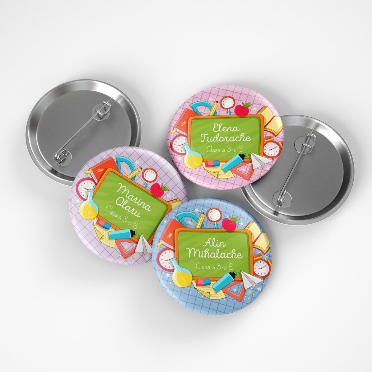 Badge personnalisé avec texte - École