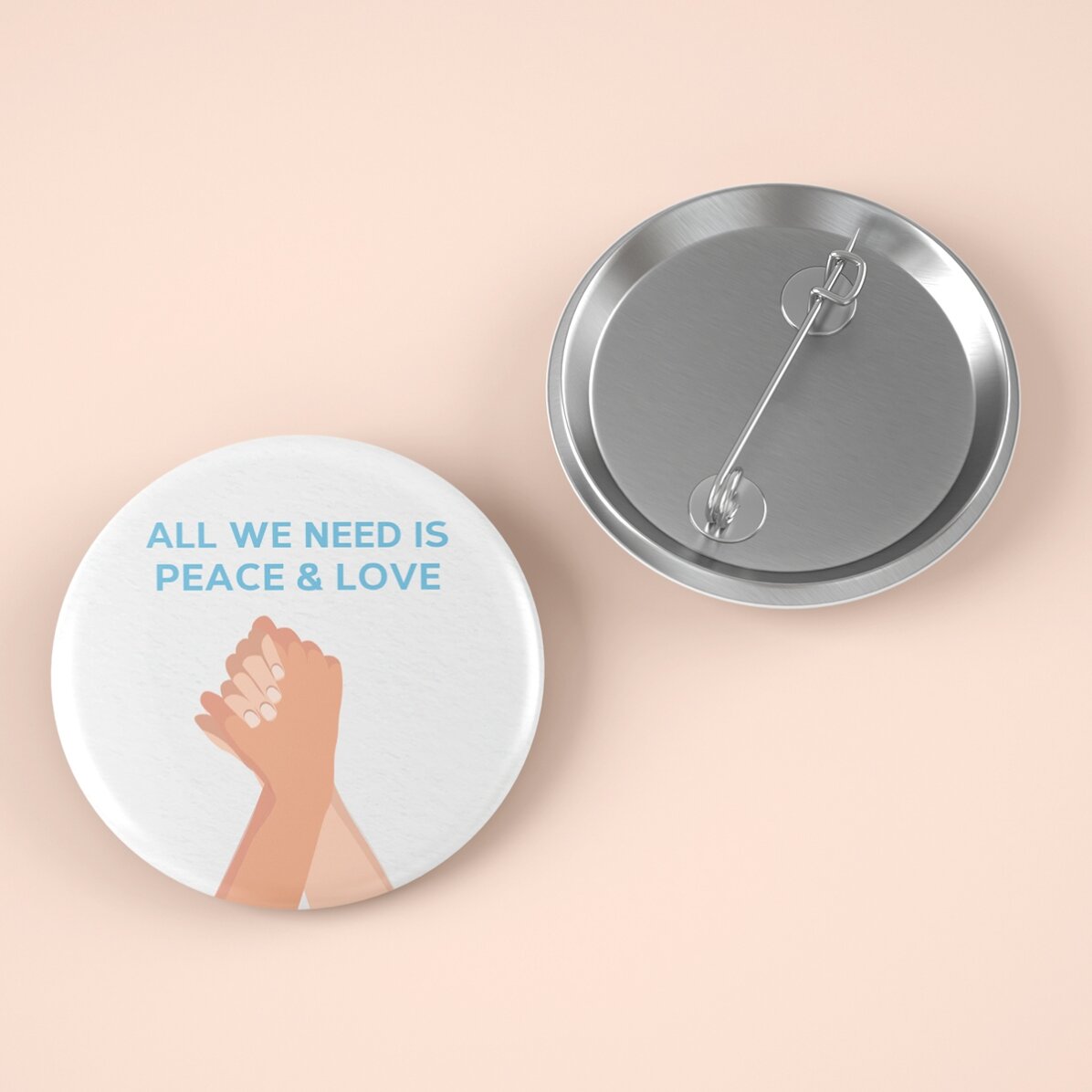 Badge personnalisé avec inscription - Together