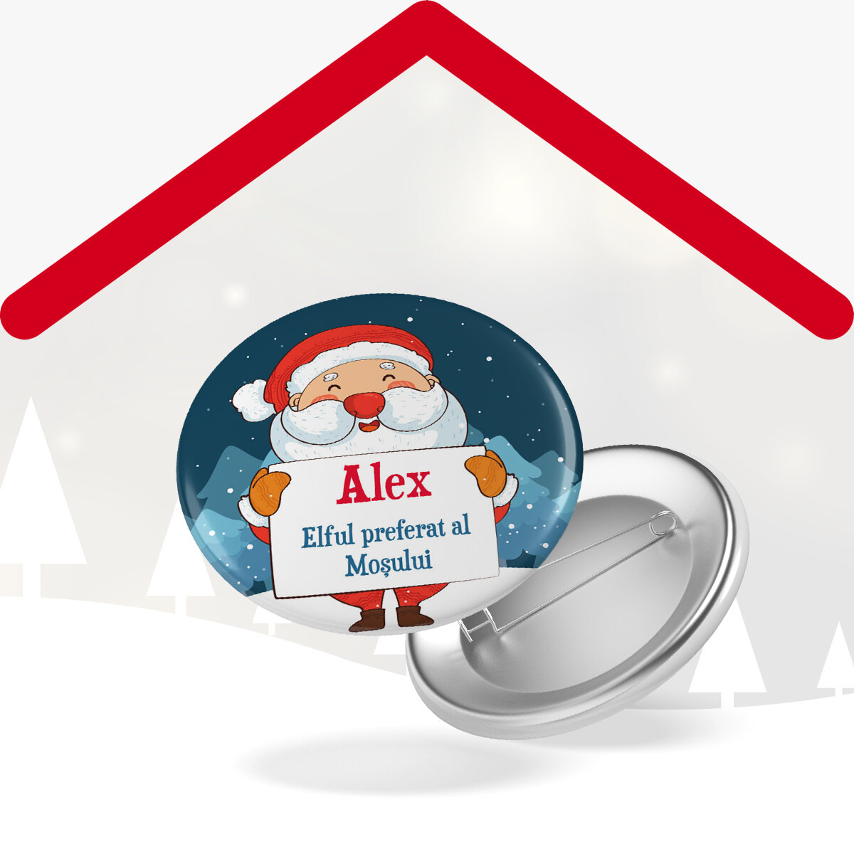 Badges de Noël personnalisés