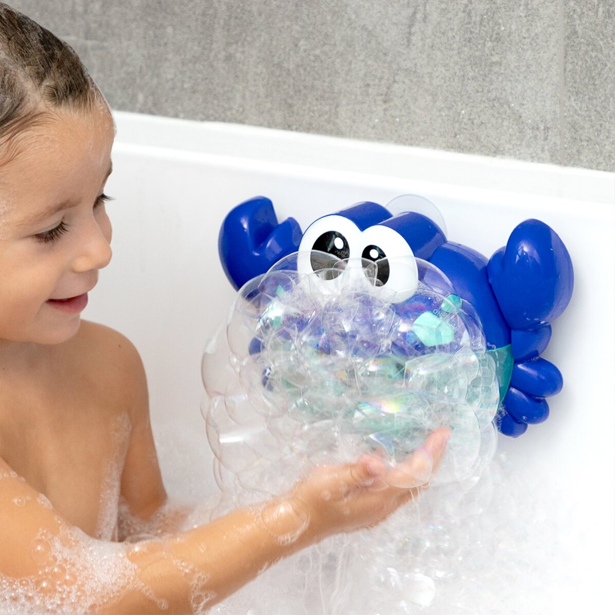 Jouet de bain - crabe musical avec diffuseur de bulles