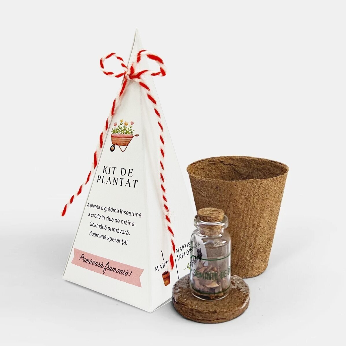 Kit de plantation de fleurs personnalisé avec photo et texte - Fleurs