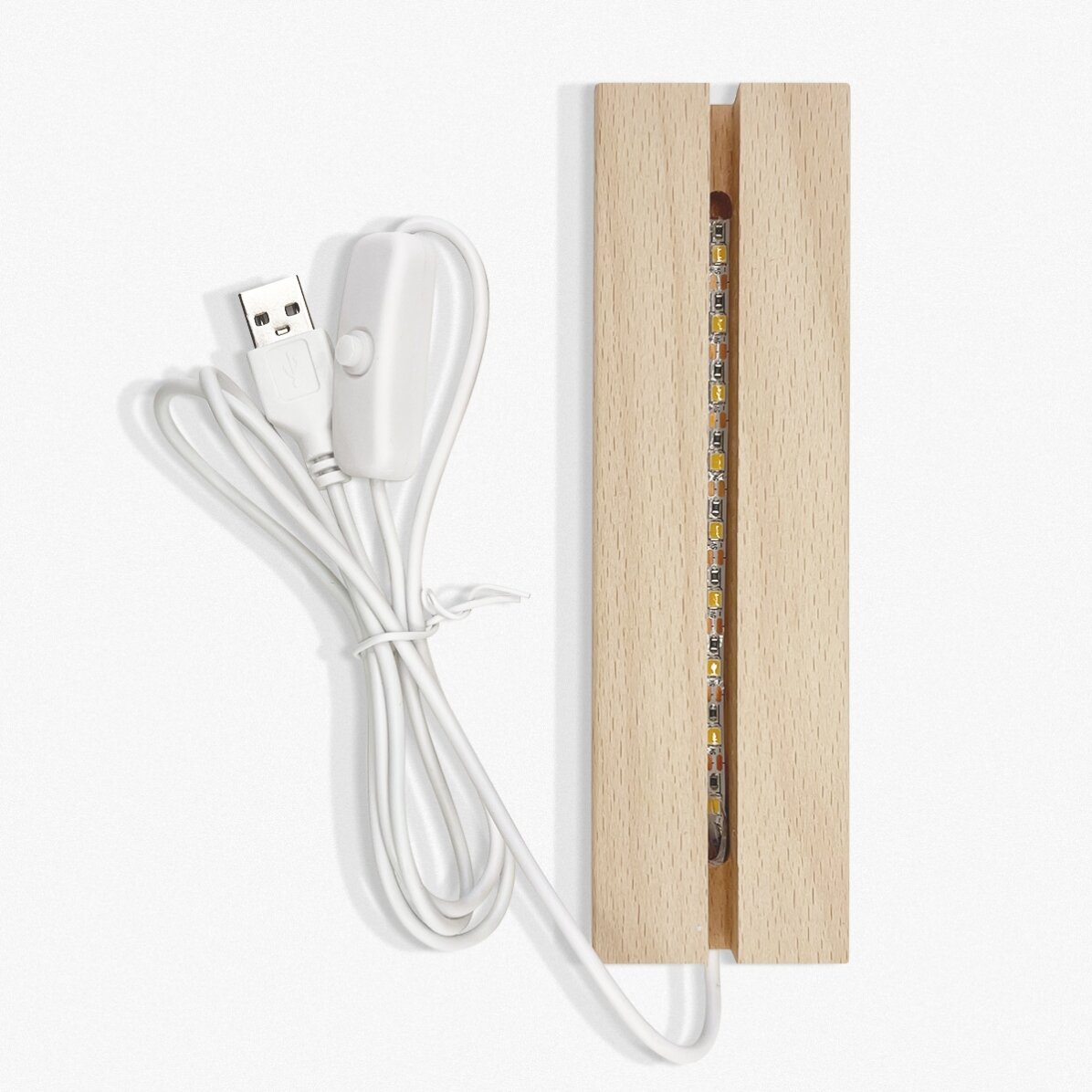 Lampe de veille LED personnalisée avec un prénom et un message - Arc-en-ciel