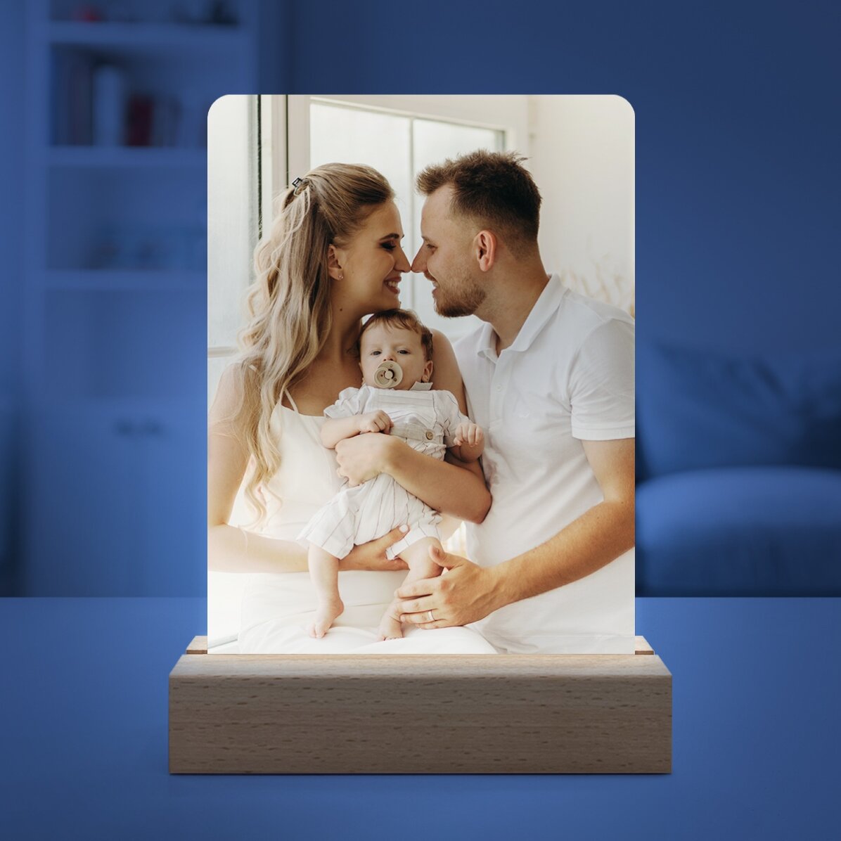 Lampe de veille LED personnalisée avec une photo
