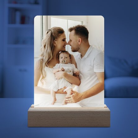 Lampe de veille LED personnalisée avec une photo