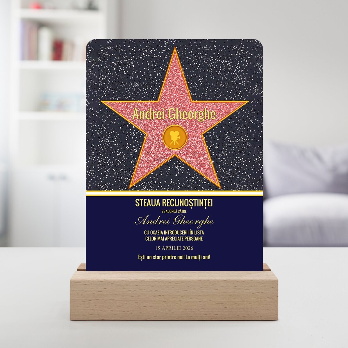 Lampe de veille LED personnalisée avec message - L