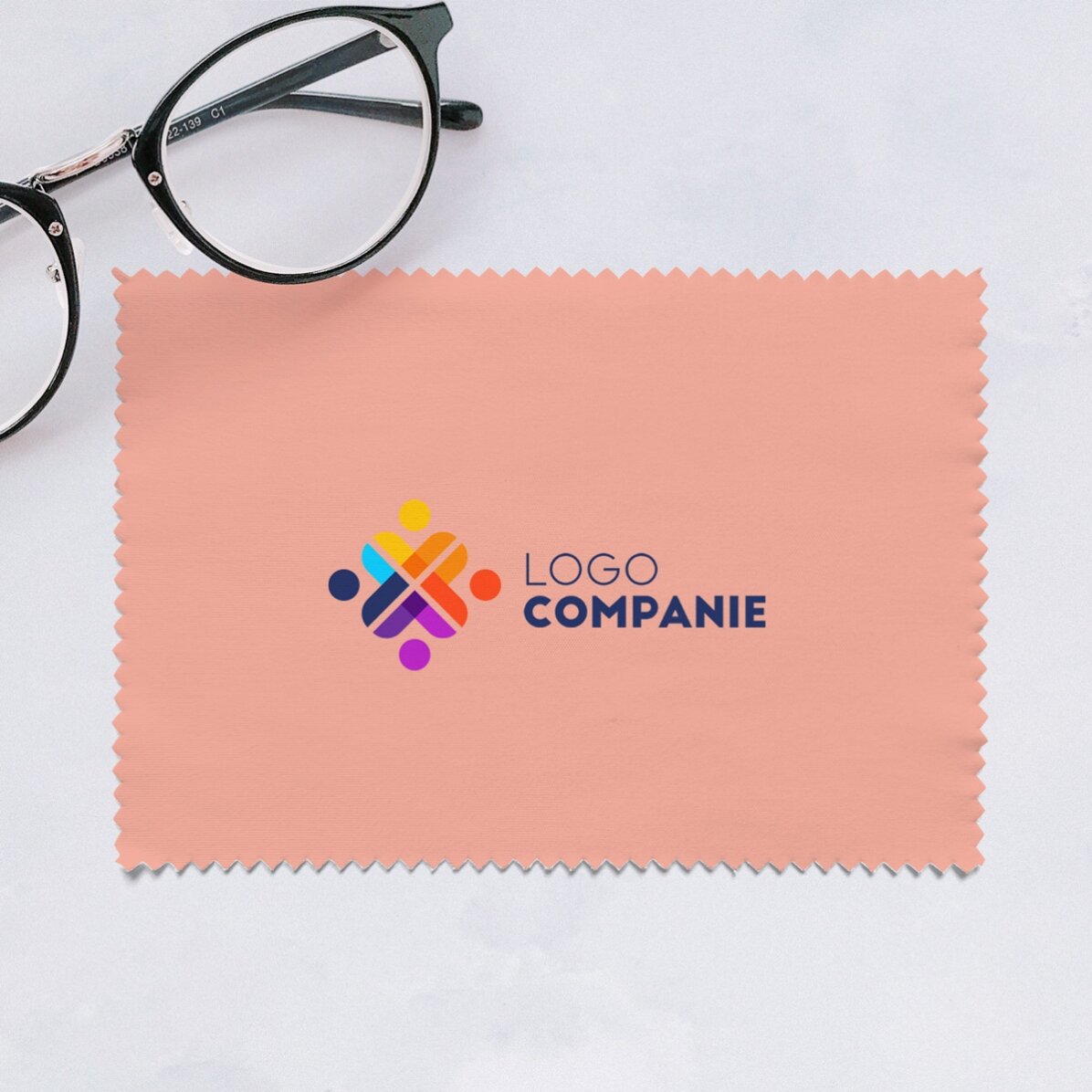 Chiffon de nettoyage pour écrans/lunettes personnalisé avec logo