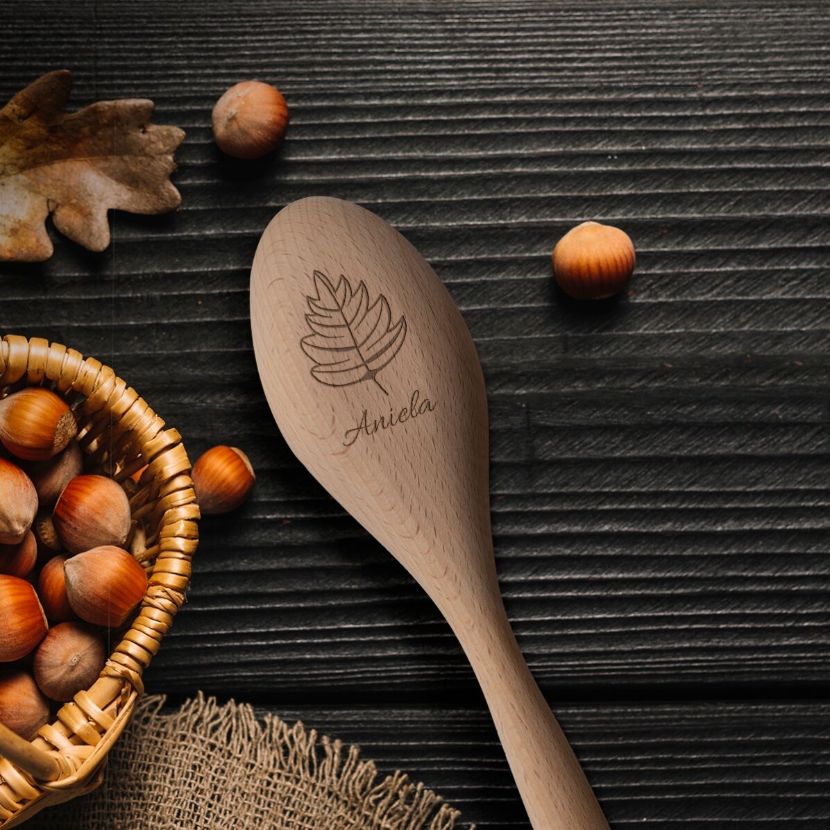 Cuillère en bois personnalisée - Saveurs d
