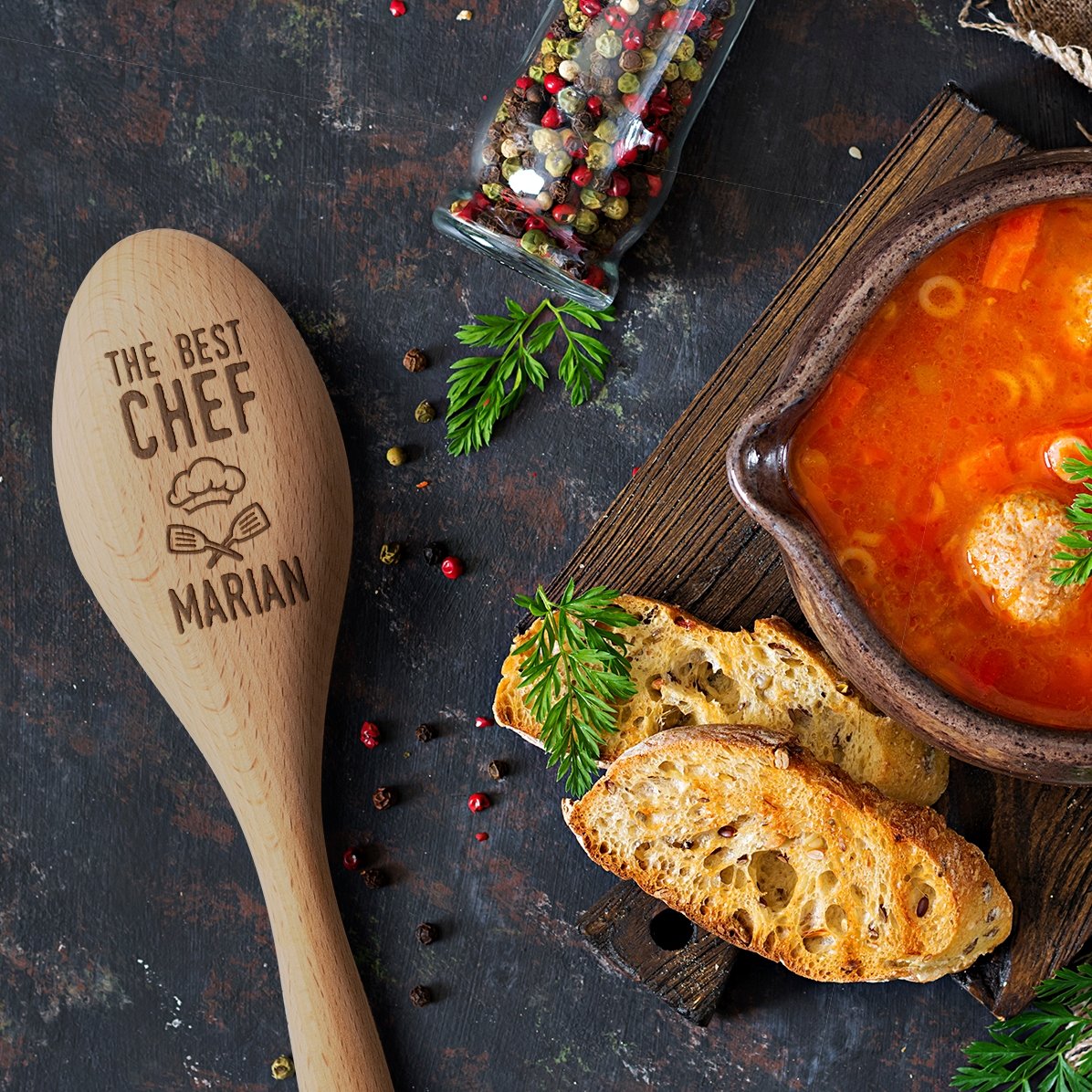 Cuillère en bois personnalisée - Best chef