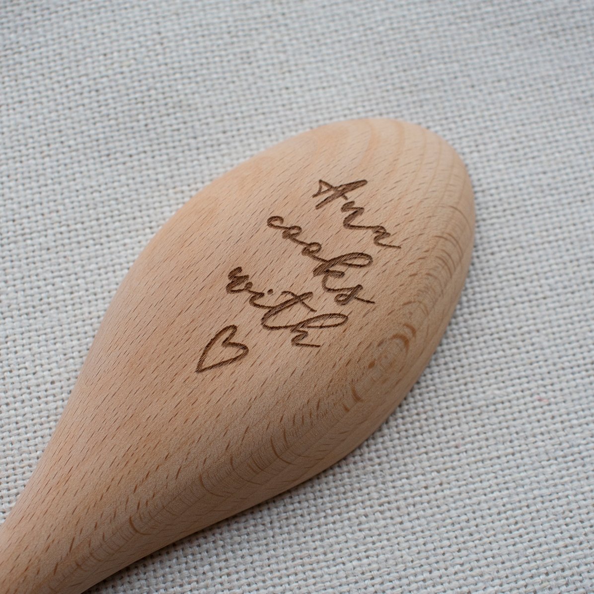 Cuillère en bois personnalisée - Cook with love