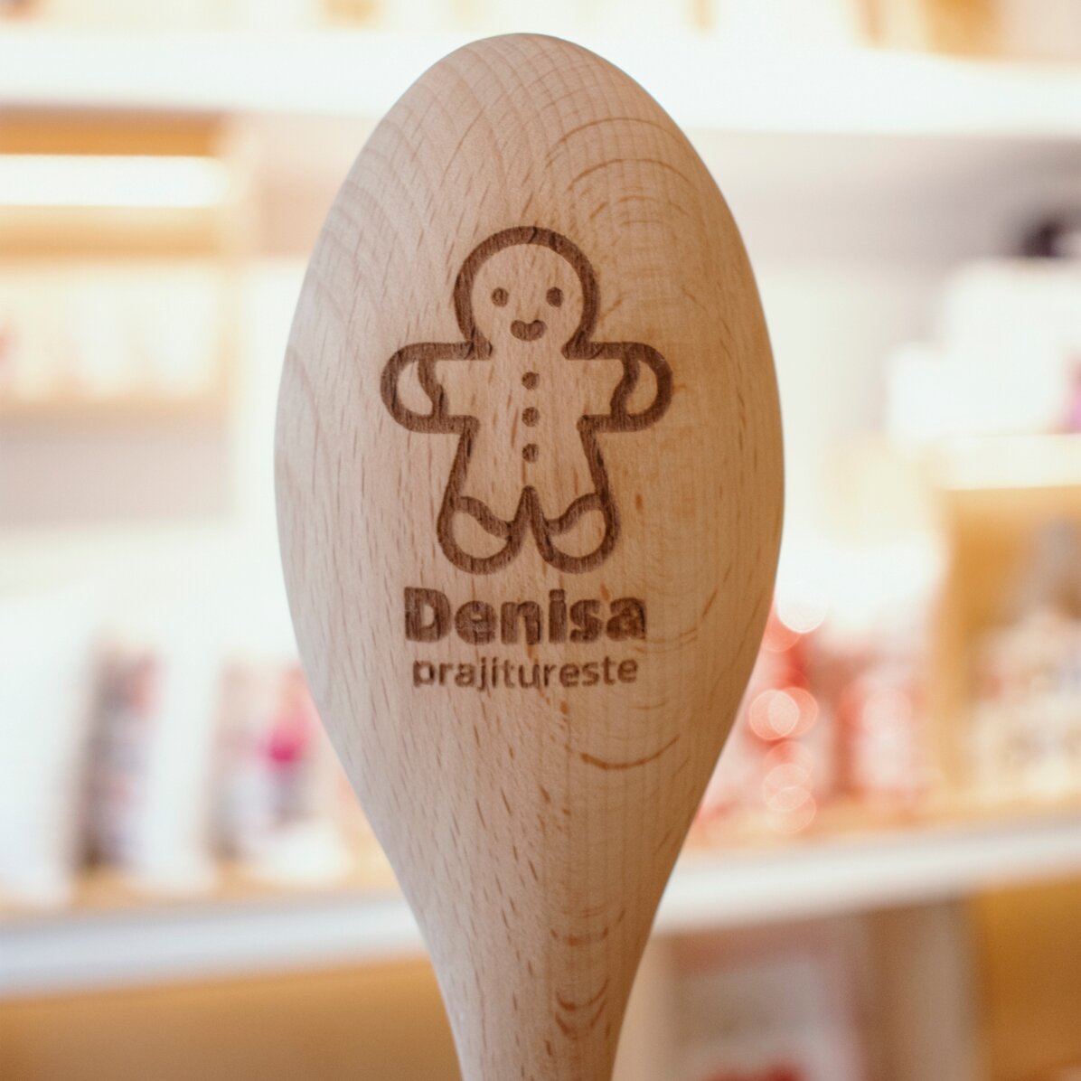 Cuillère en bois personnalisée - Gingerbread
