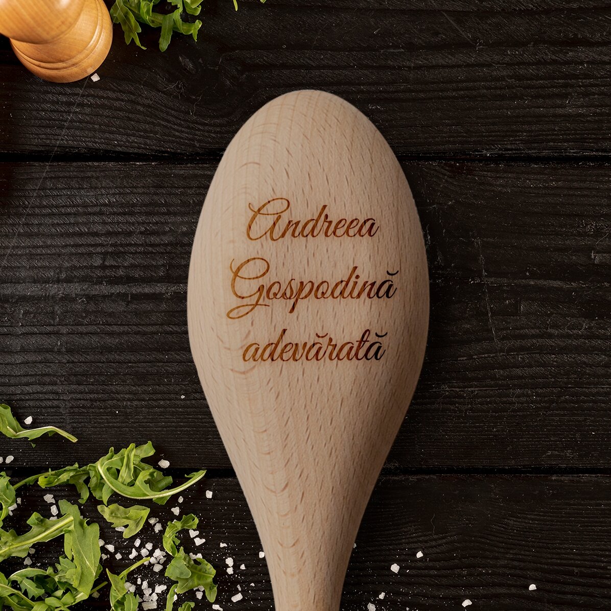 Cuillère en bois personnalisée - La vraie maîtresse de maison