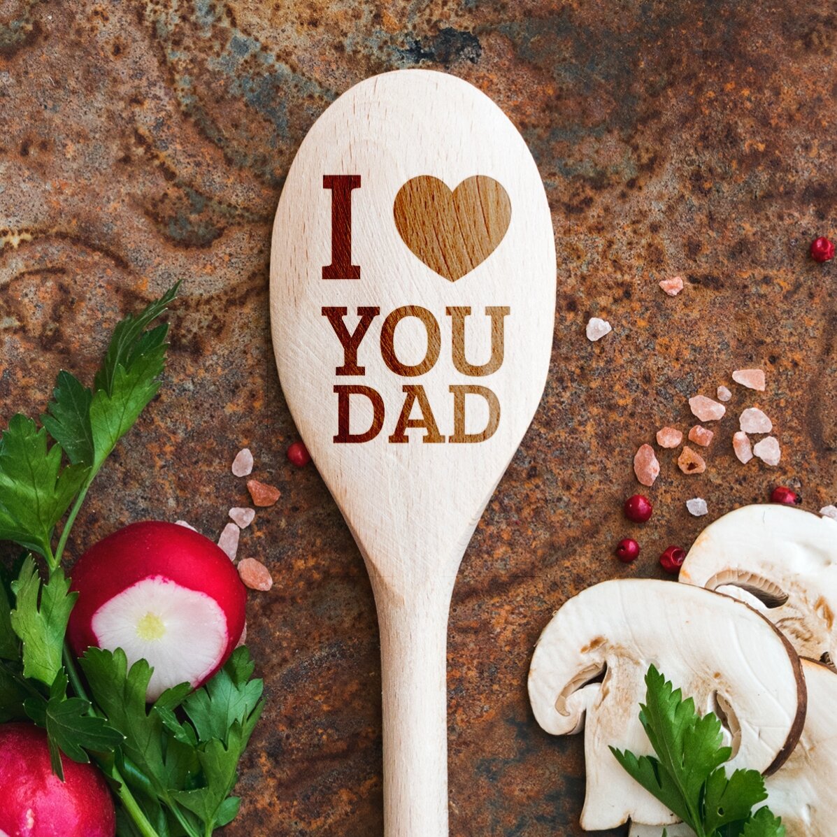 Cuillère en bois personnalisée - I love you