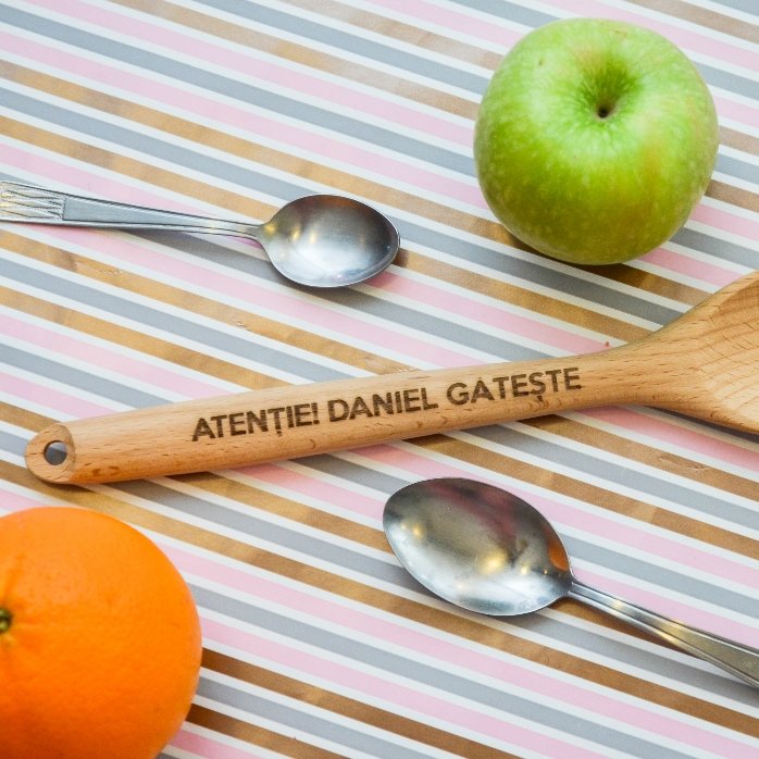 Cuillère en bois personnalisée - modèle rond