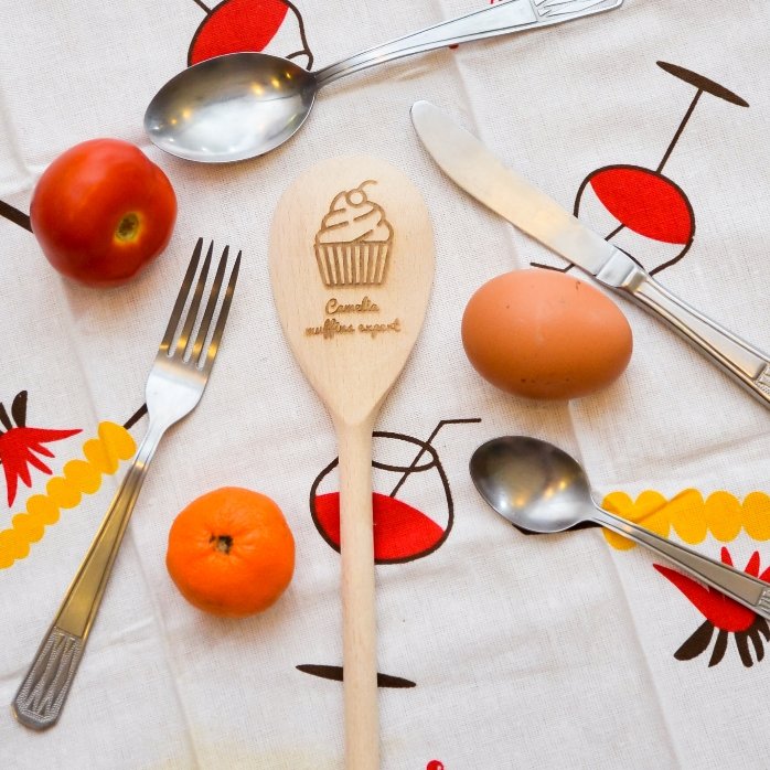 Cuillère en bois personnalisée - Muffins Expert