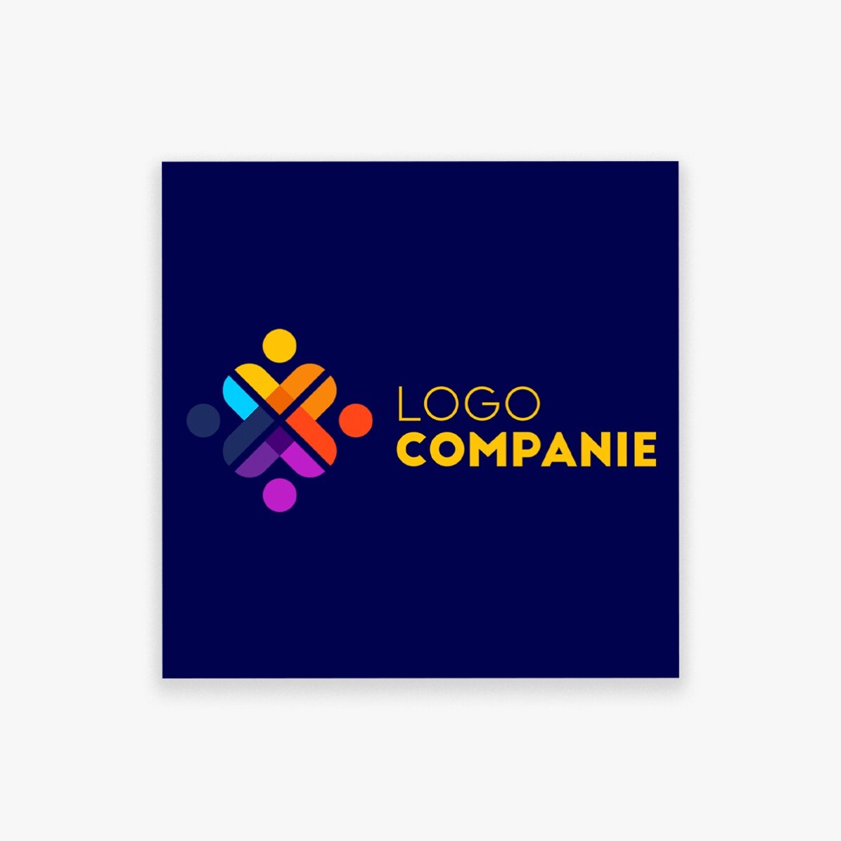 Aimant 10 x 10 personnalisé avec un logo