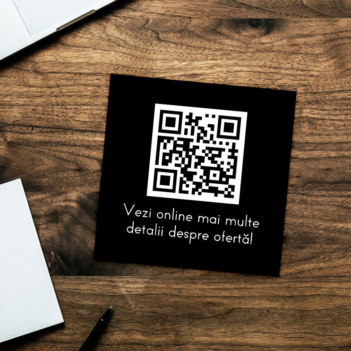 Aimant 10 x 10 personnalisé avec un texte et un code QR