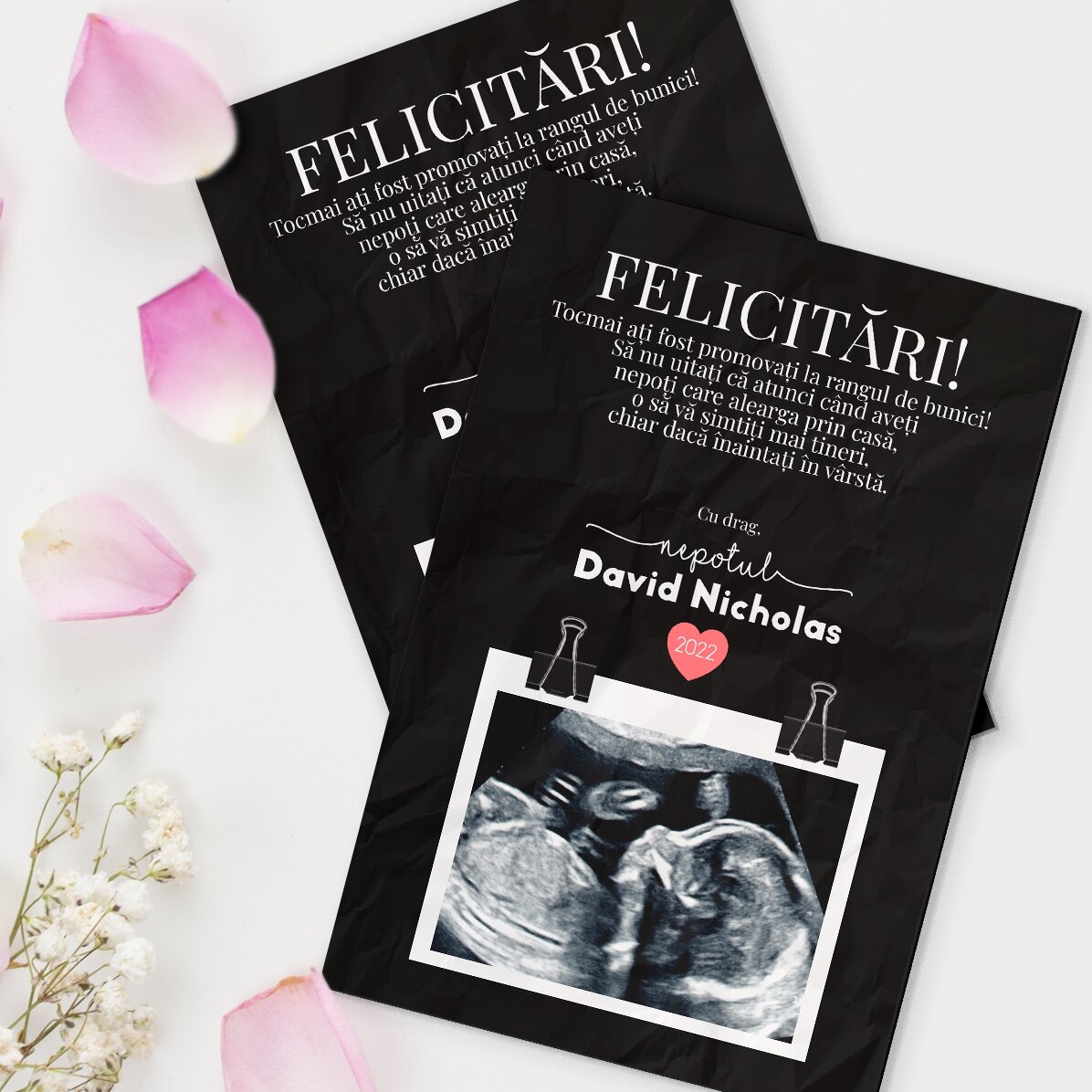 Aimant personnalisé de 10 x 15 cm avec un texte et une photo - Cartes de vœux pour les grands-parent