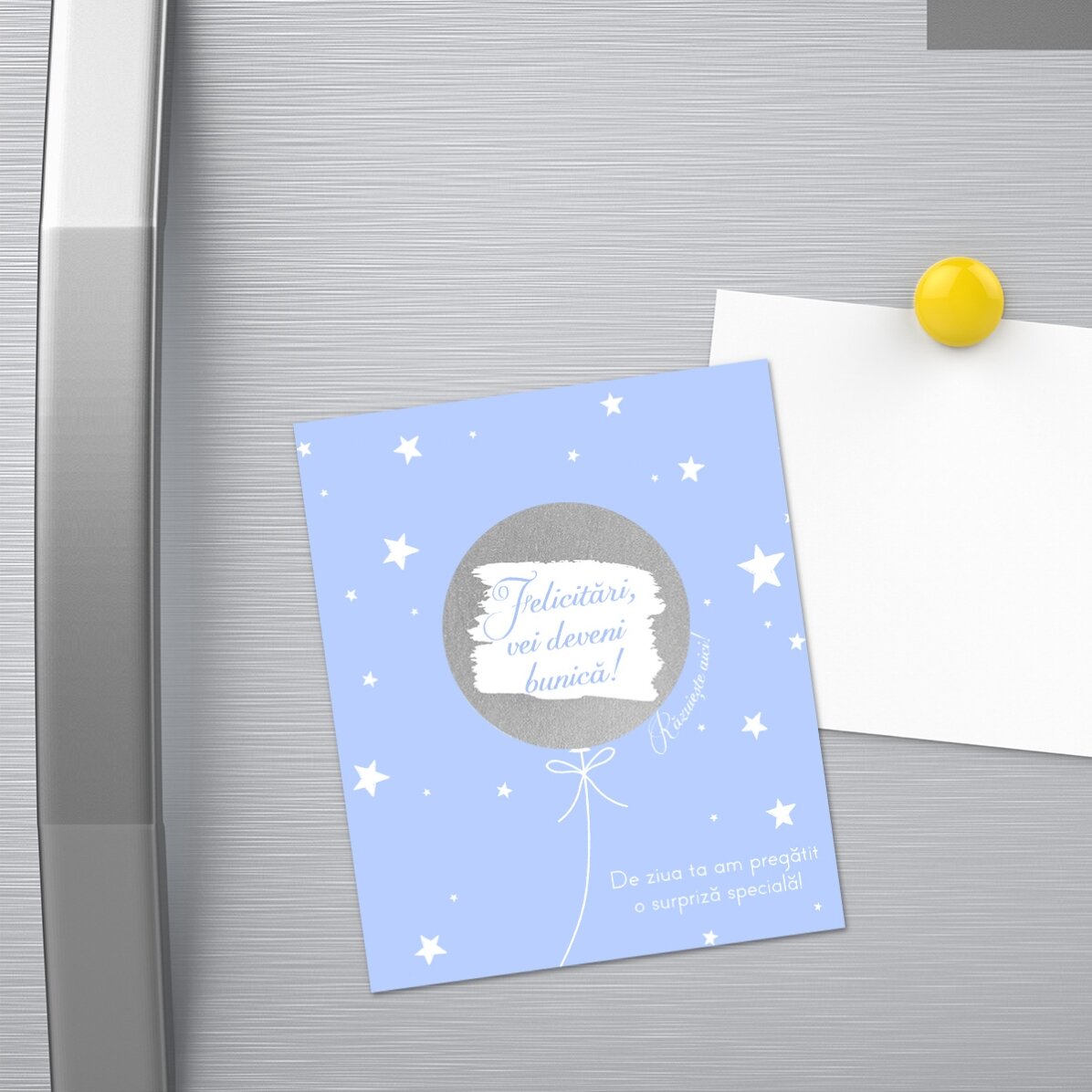 Aimant à gratter 10 x 12 cm personnalisé avec un texte - Surpriza