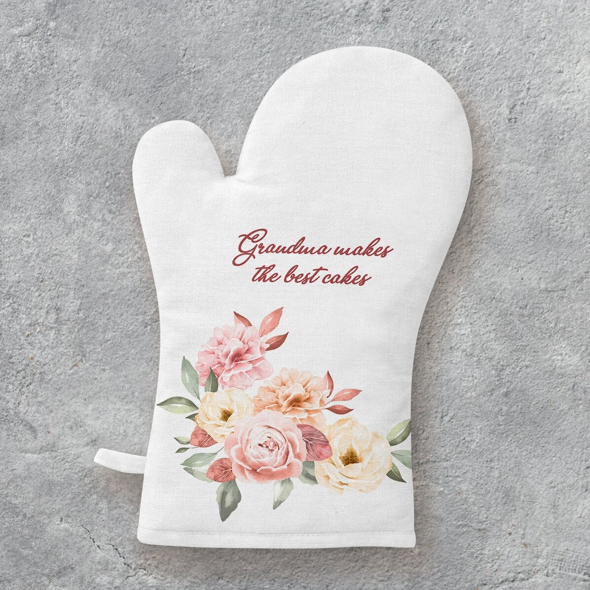 Gant de cuisine personnalisé avec inscription - « Grandma