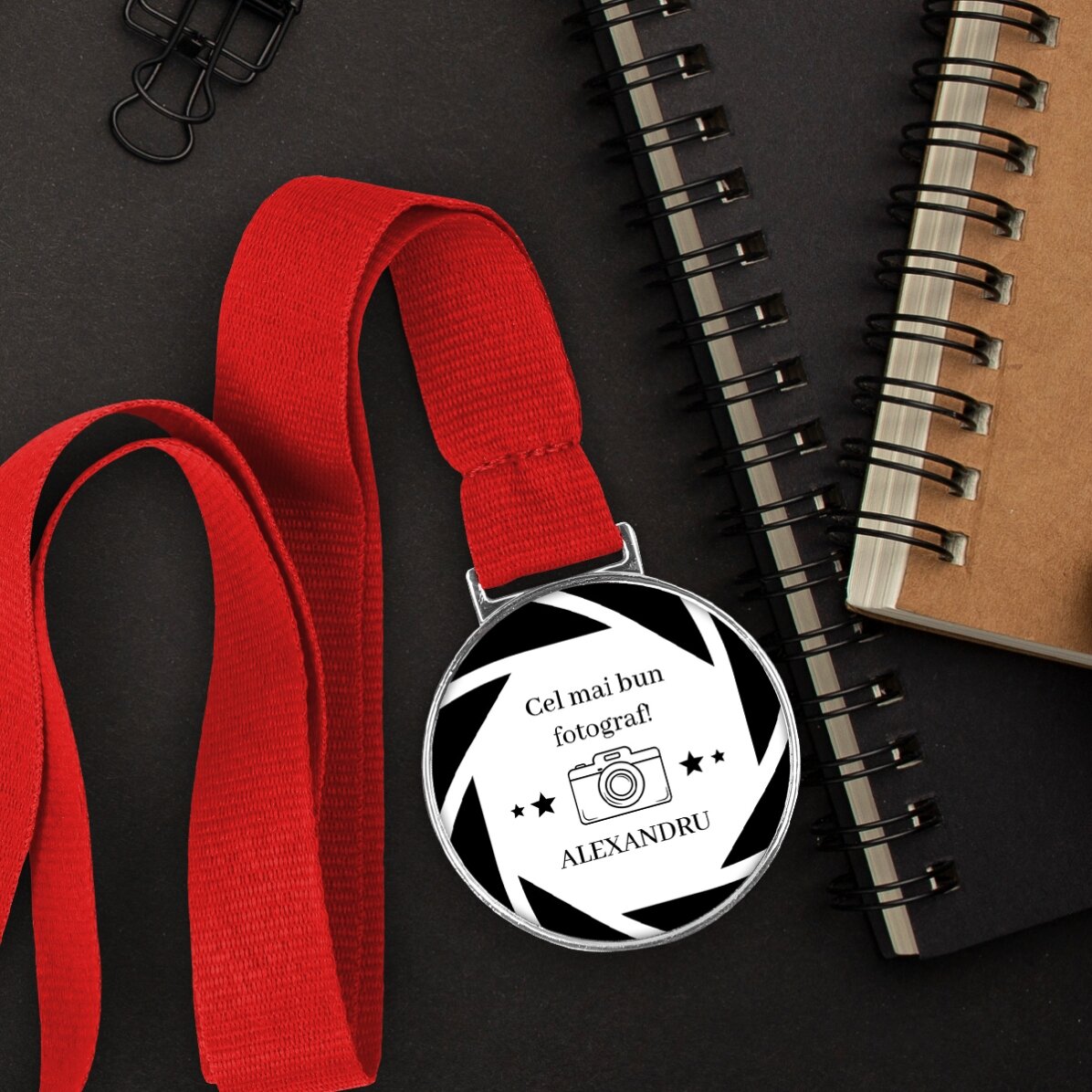 Médaille personnalisée avec un message - Photographe