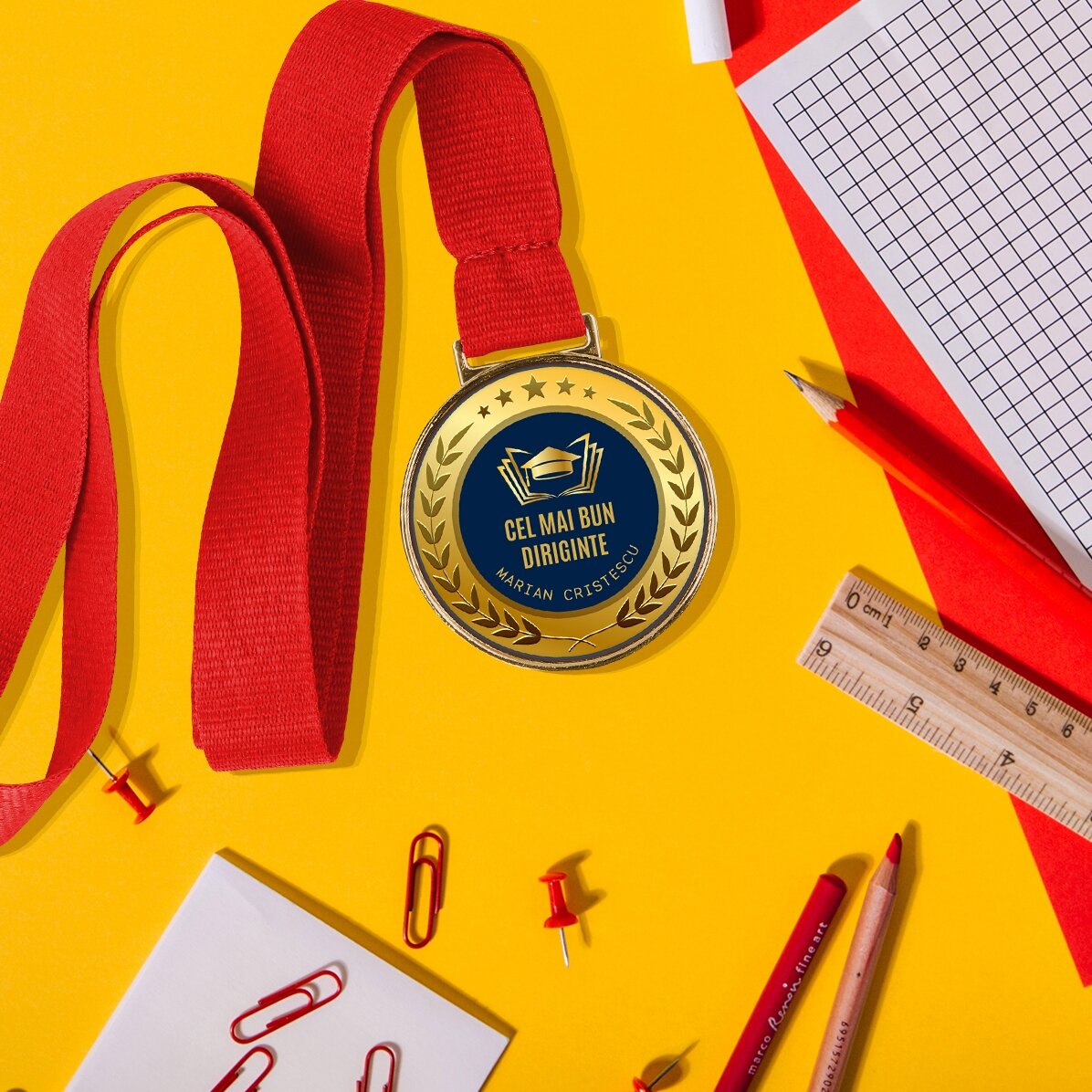 Médaille personnalisée avec inscription - Le meilleur conseiller d