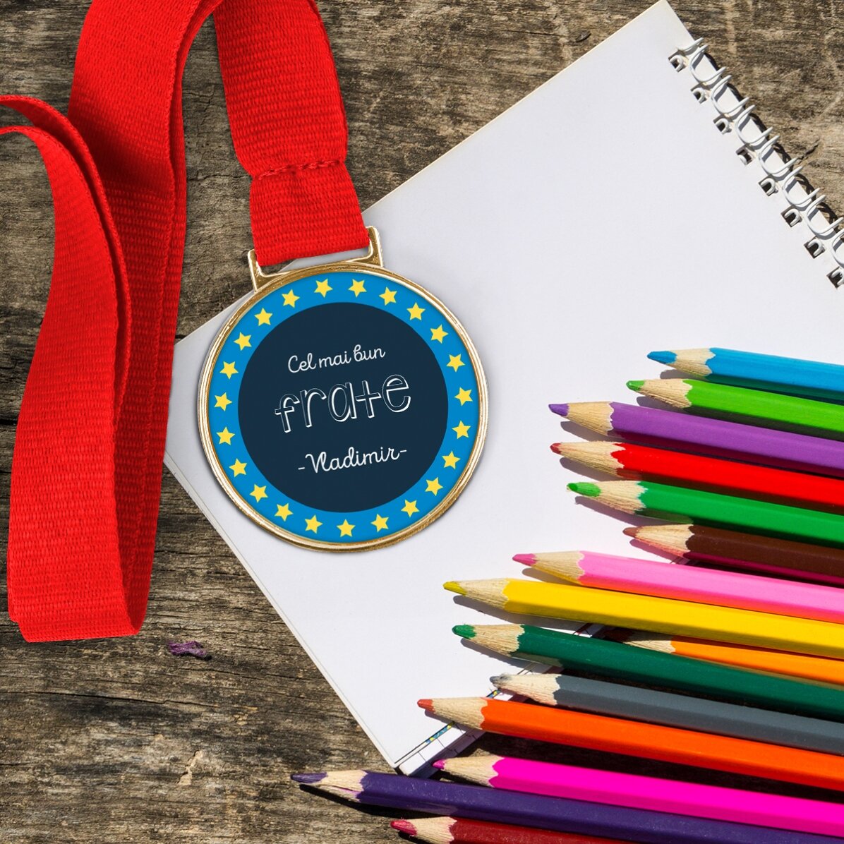 Médaille personnalisée avec inscription - Le meilleur