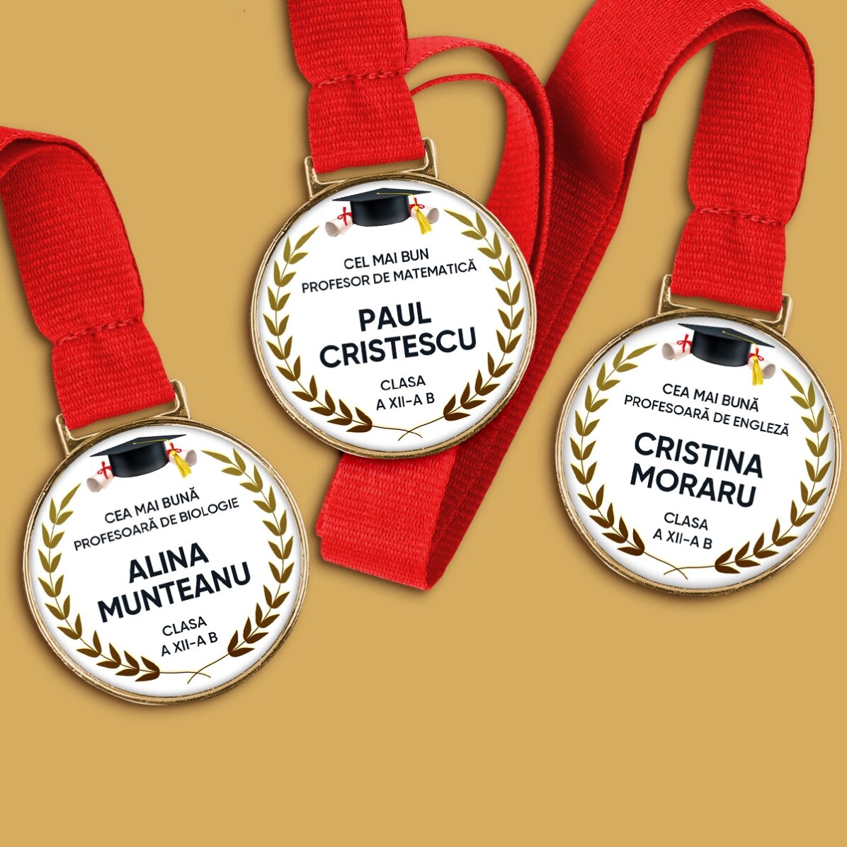 Médaille personnalisée avec inscription - Félicitations pour l