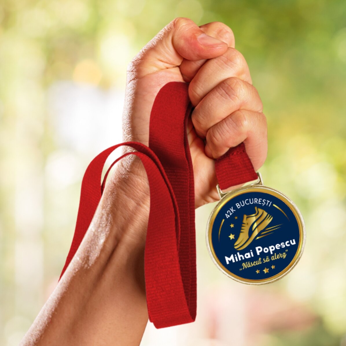 Médaille personnalisée avec inscription pour les coureurs