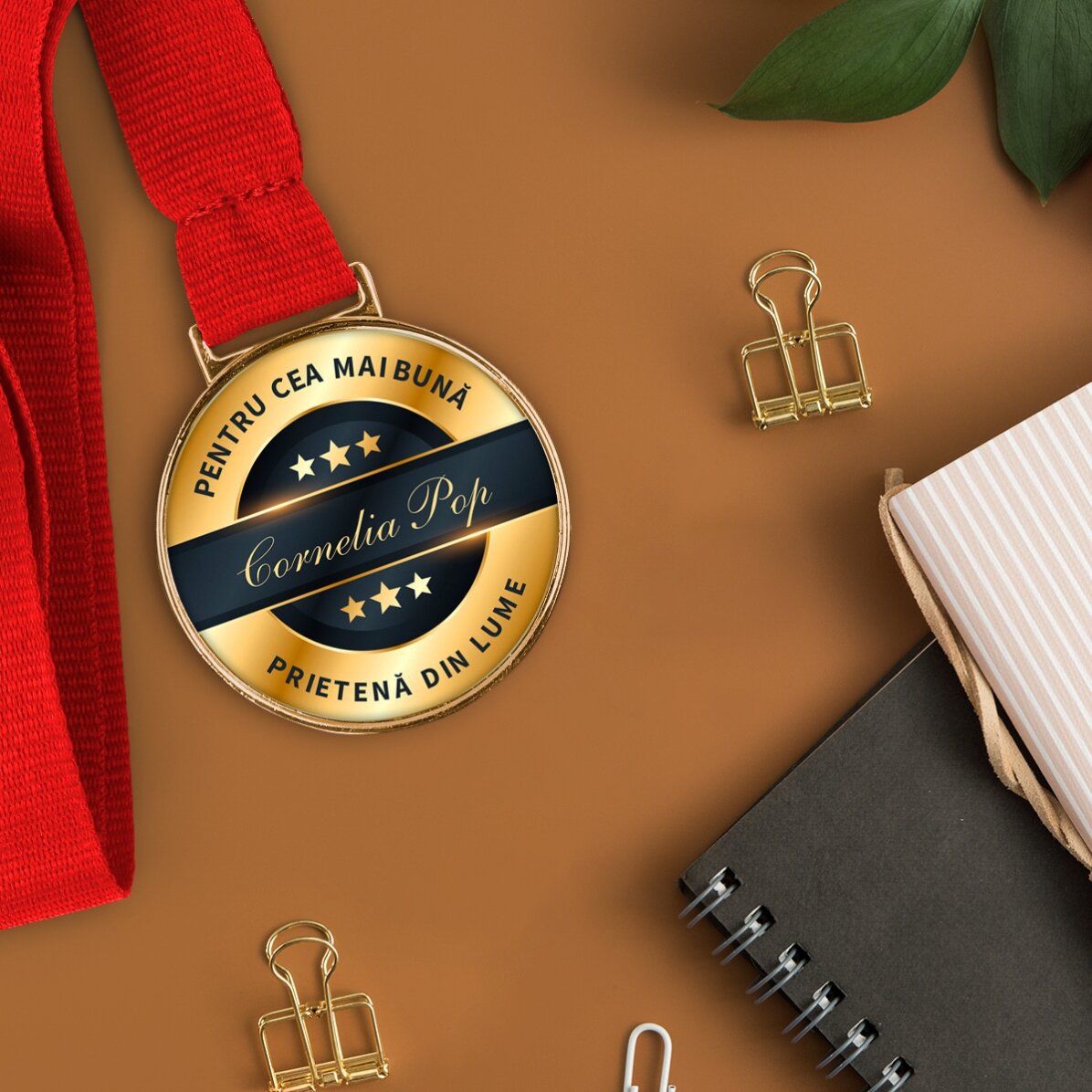 Médaille personnalisée avec inscription - The best