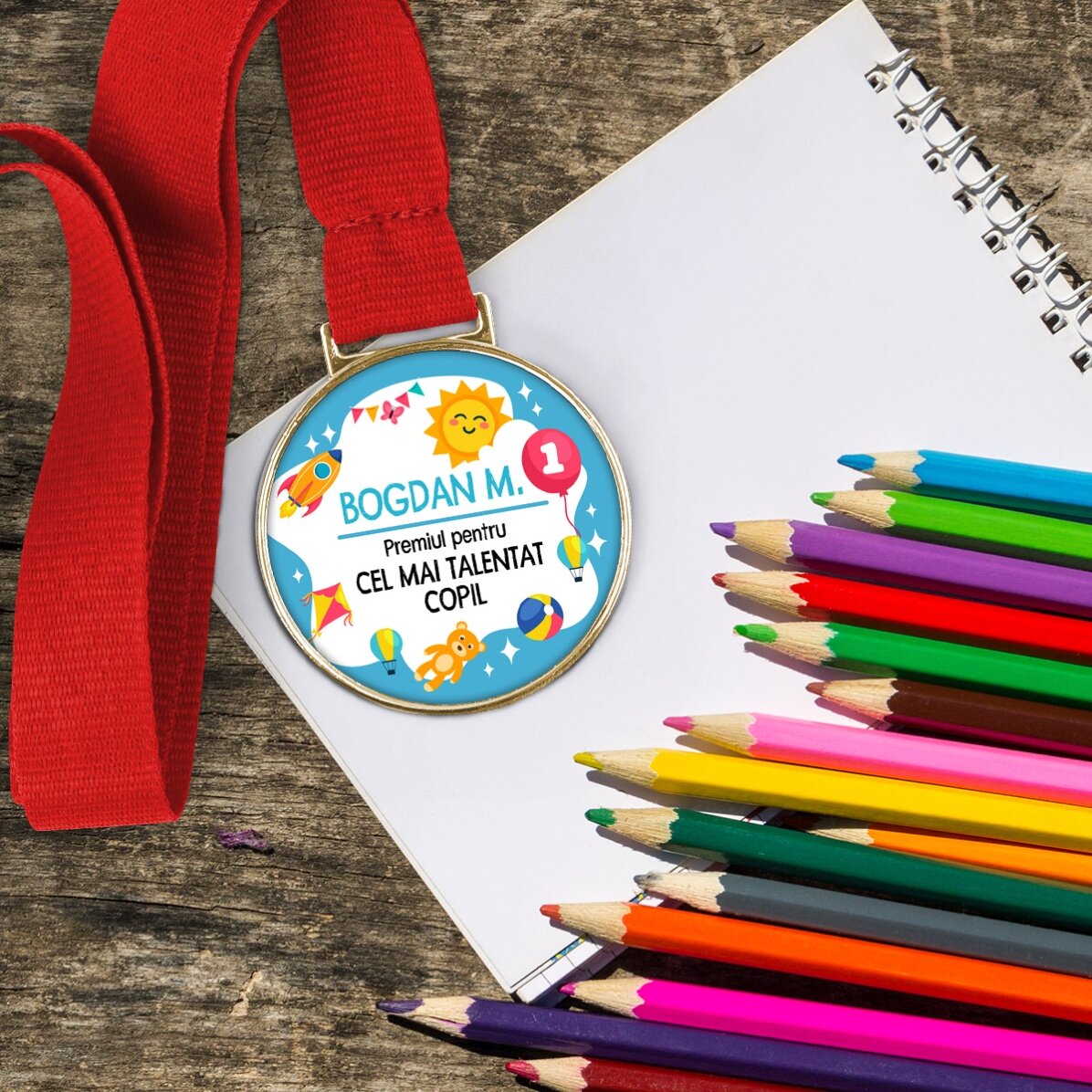 Médaille personnalisée avec inscription - Journée de l