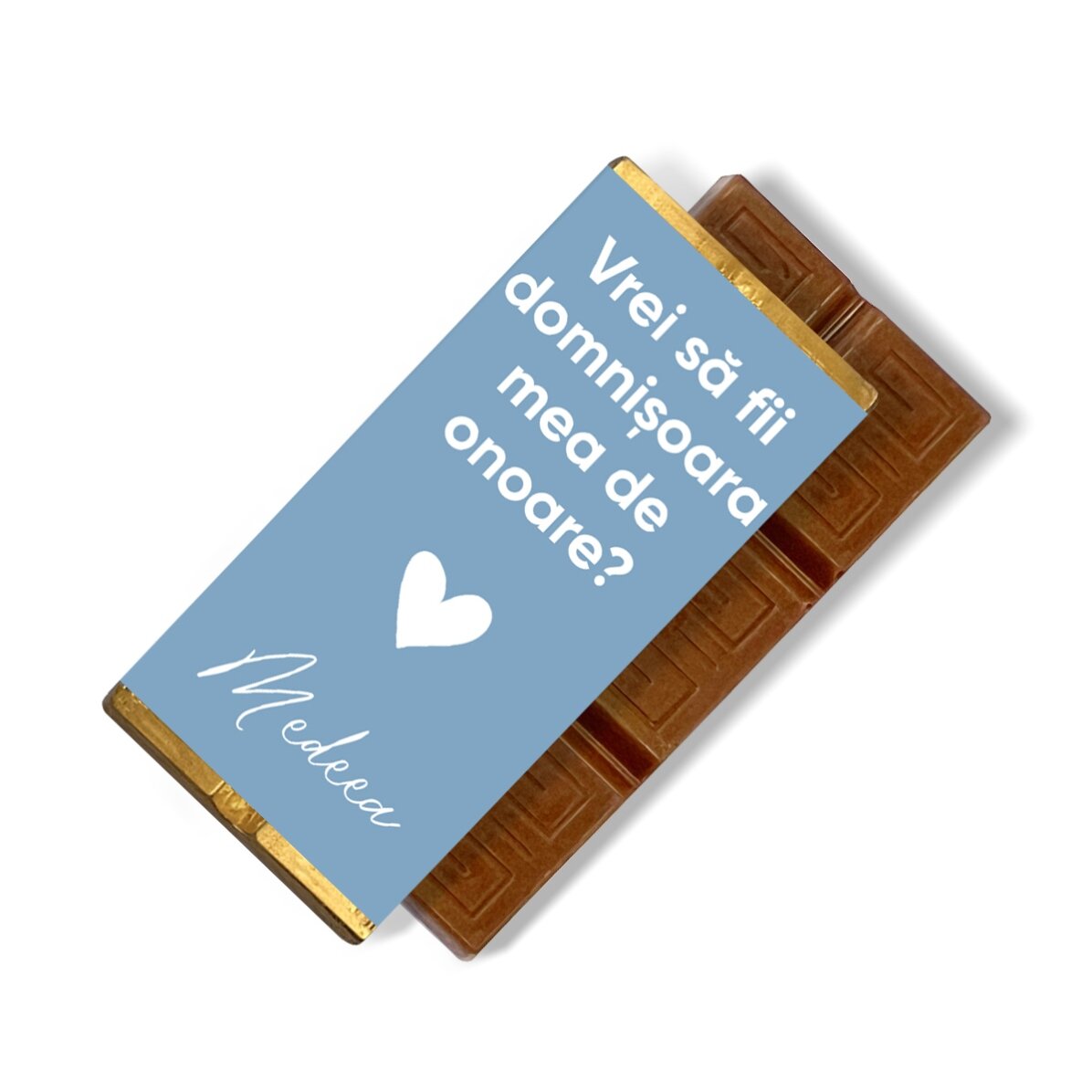 Mini-tablette de chocolat personnalisée avec un message de remerciement
