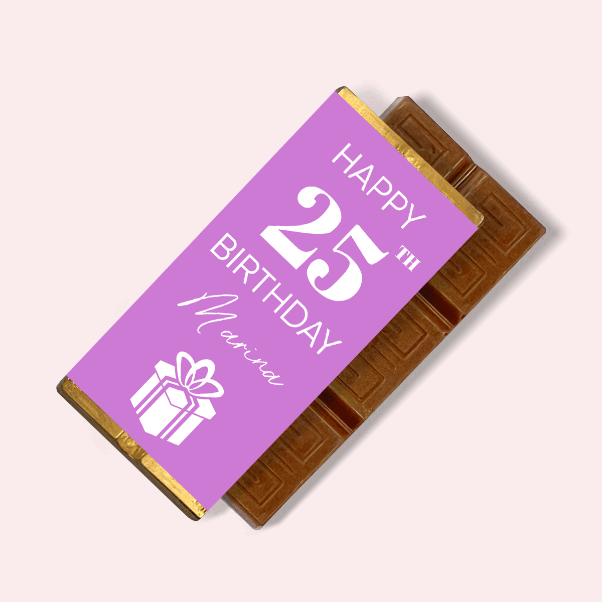Mini-tablette de chocolat personnalisée avec un message - Joyeux anniversaire