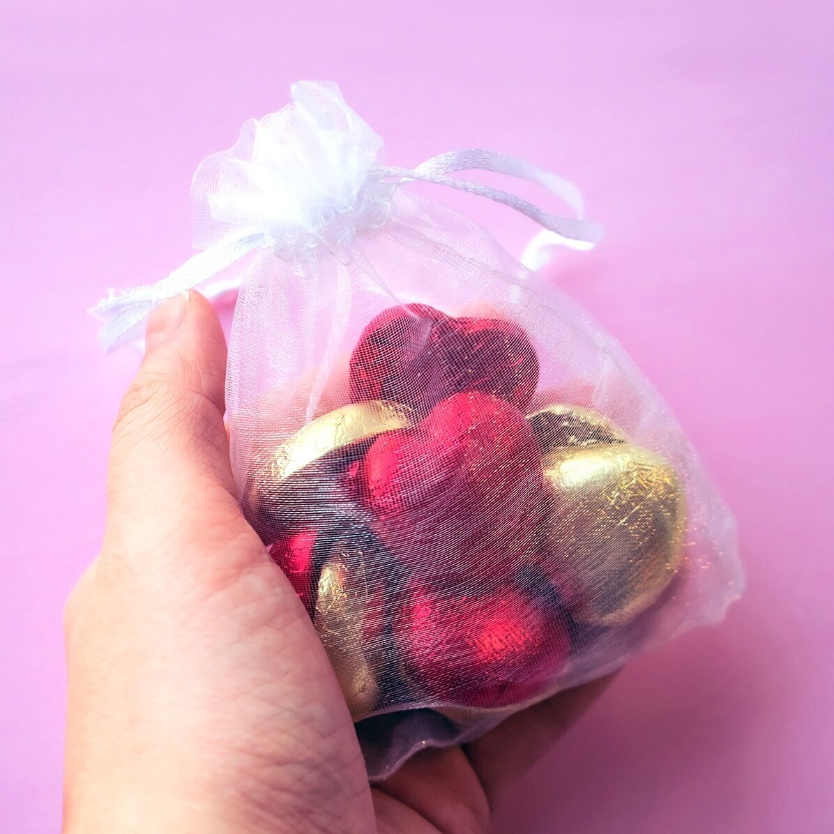 Lot de 10 mini-chocolats en forme de cœur personnalisés avec des photos et un texte - Love
