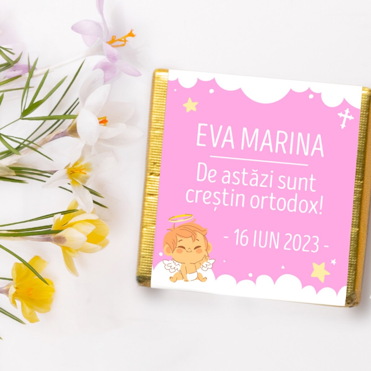 Mini-chocolat personnalisé avec message - « À partir d