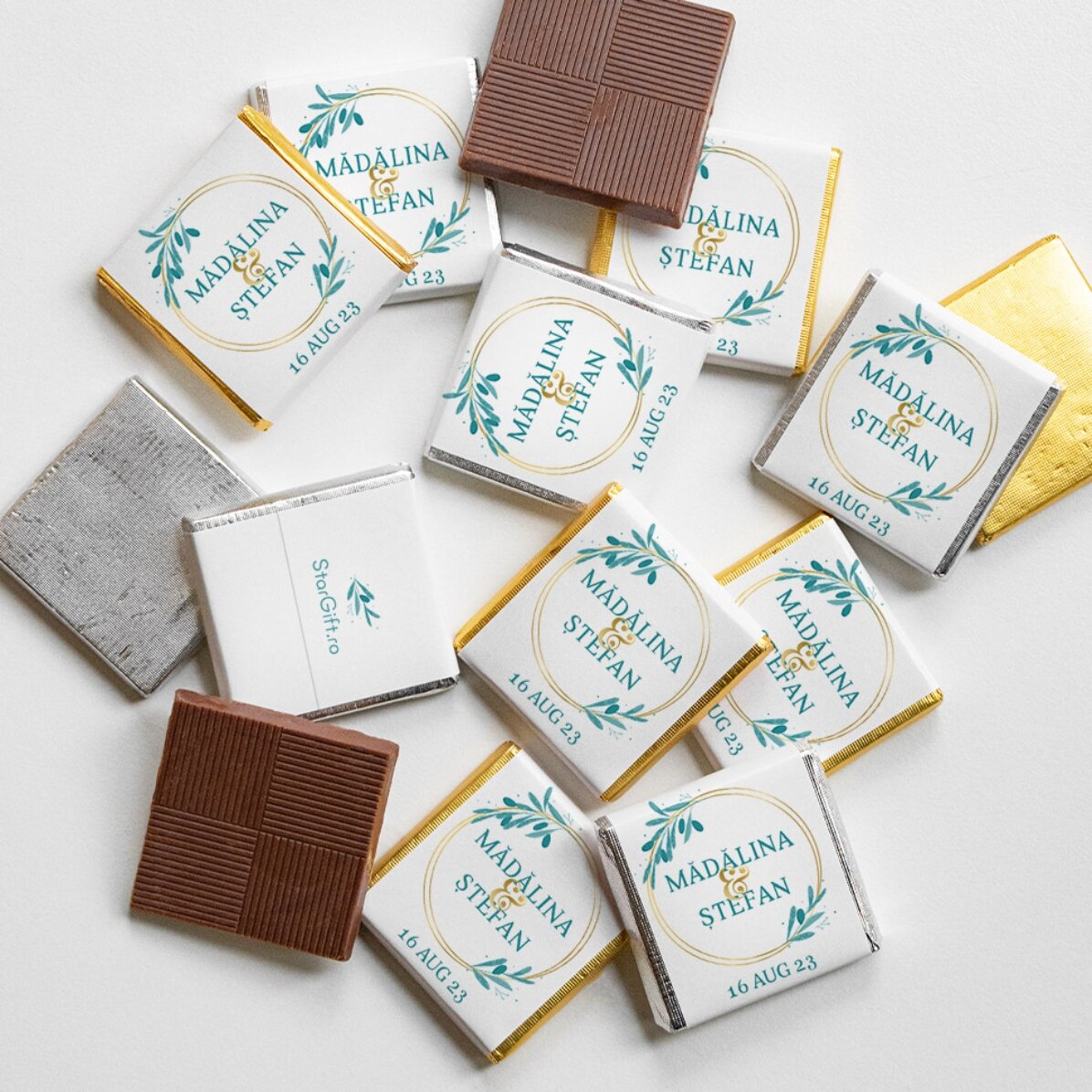 Mini-chocolat personnalisé avec message - Élégant