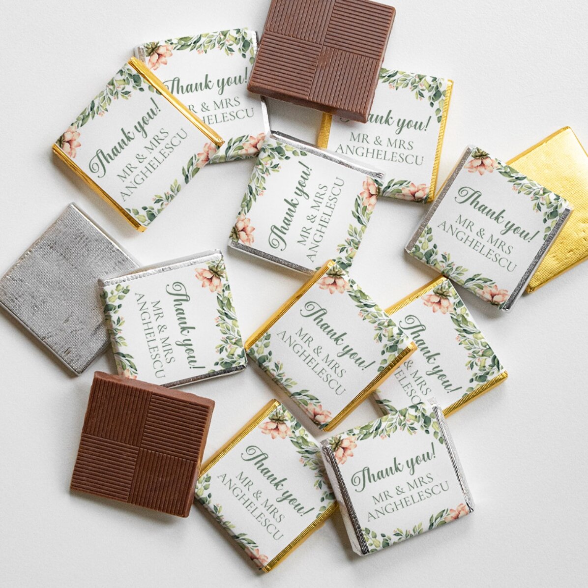 Mini-chocolat personnalisé avec message - Merci !