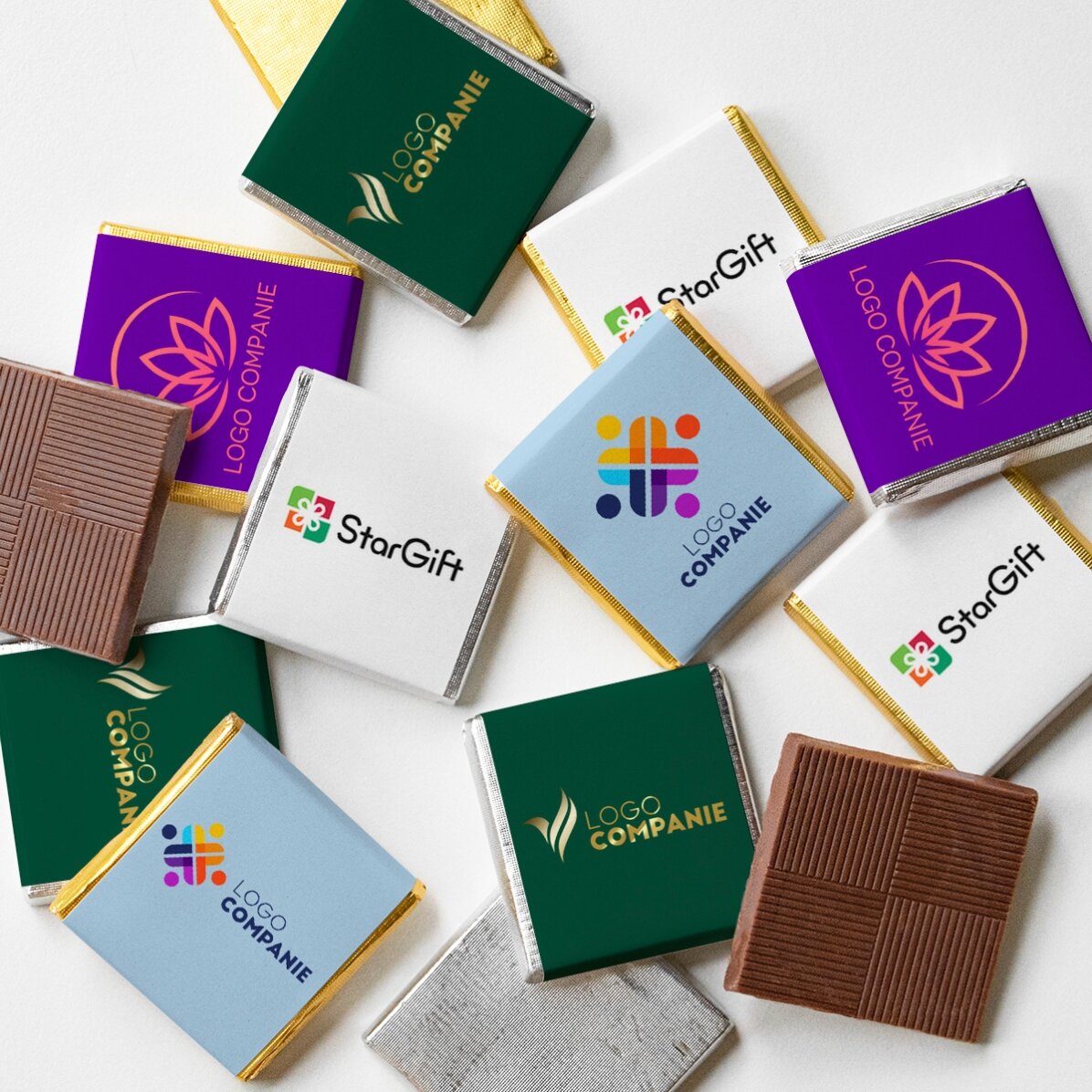 Mini-chocolat personnalisé avec logo