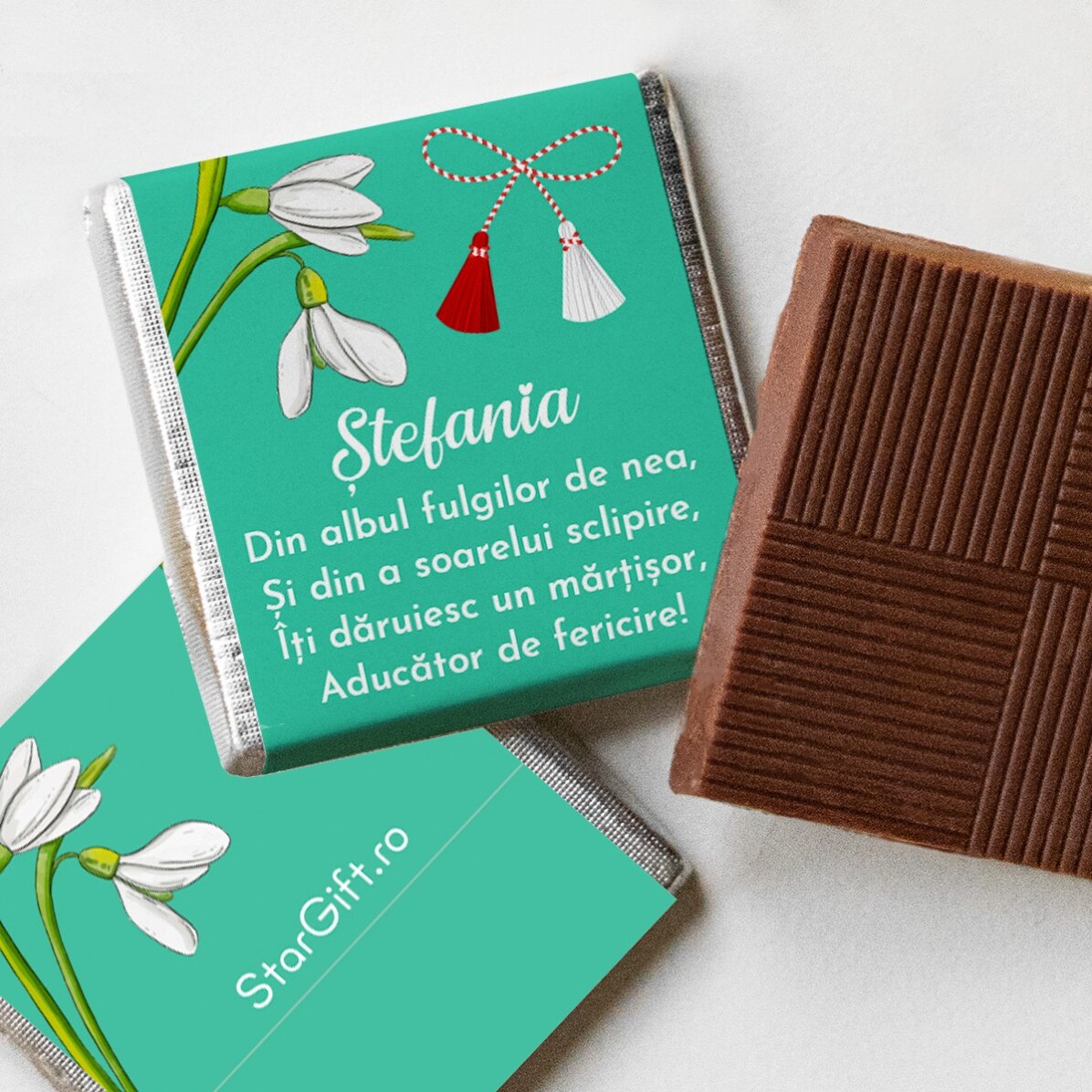Mini-chocolat personnalisé avec un message