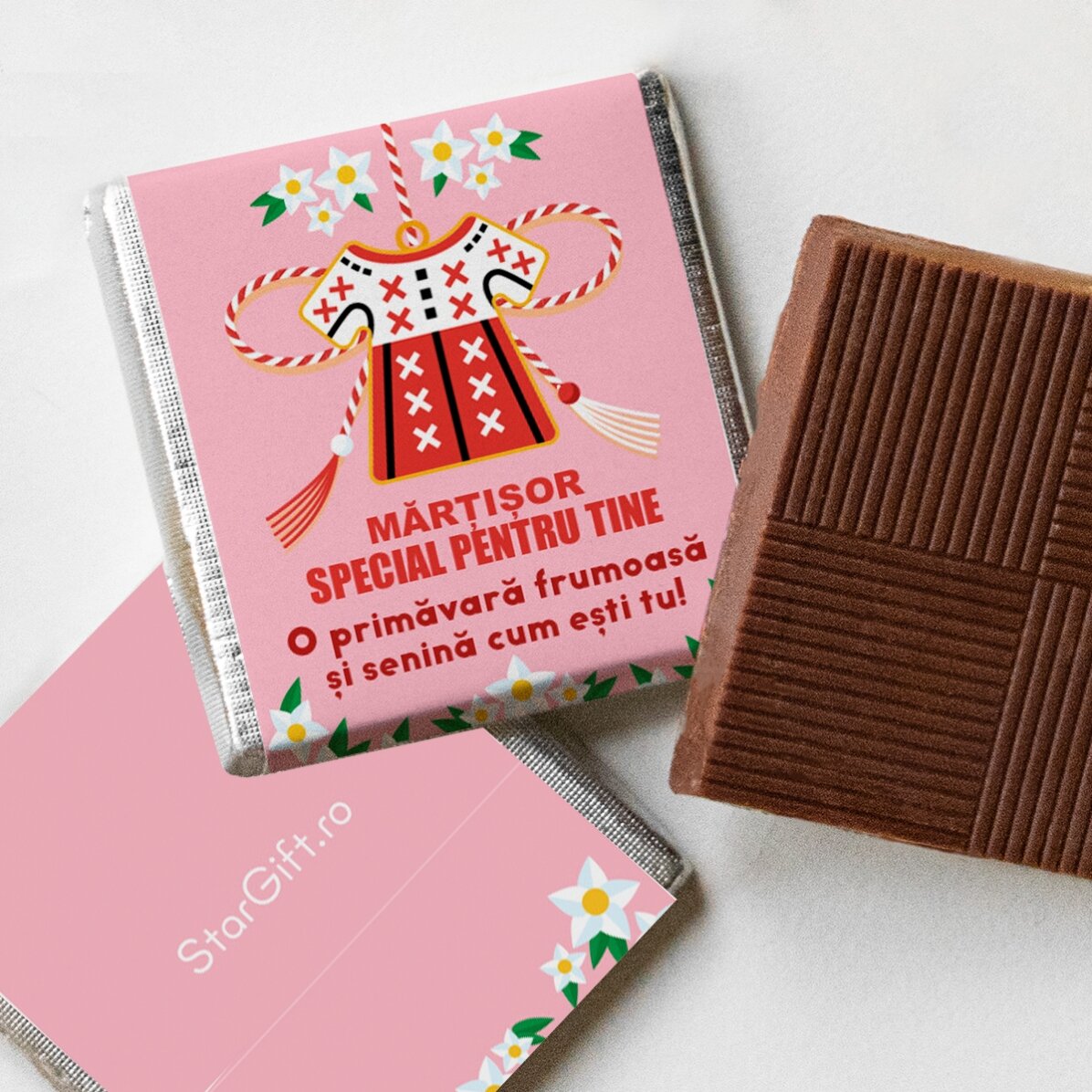Mini-chocolat personnalisé avec un message traditionnel