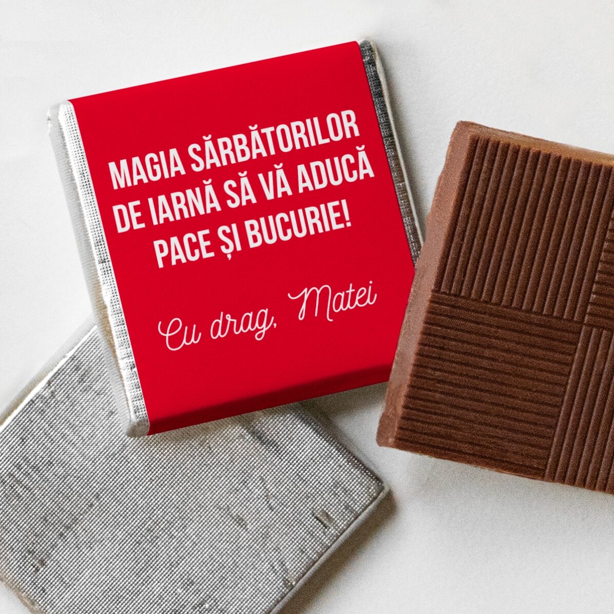Mini-chocolat personnalisé avec un message
